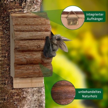 Casa per Pipistrelli in Legno | Rifugio Naturale e Nido | BirdGard Iberia